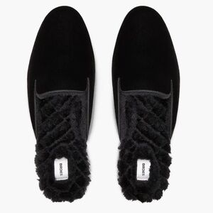 Birdies Black Mules with Plush Lining